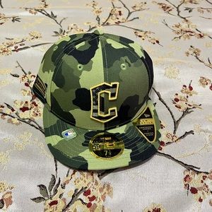 BRAND NEW New Era Camo Cleveland Fitted Sz 7 5/8
